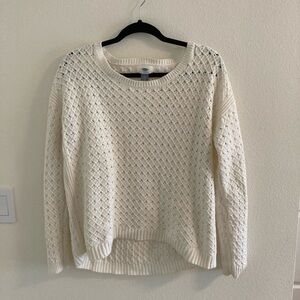 White knit sweater